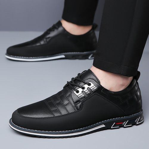 Men's Leather Shoes, Large Size, British Style, Versatile Youth Casual Men's Shoes, Cross-border Daily Casual Men's Shoes