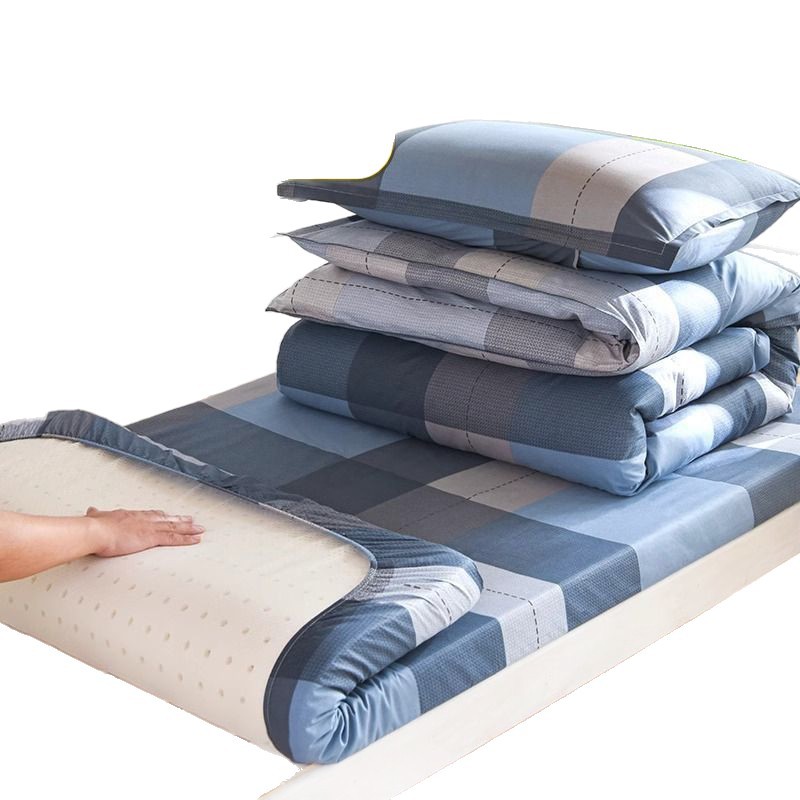 Ropa de cama de algodón de algodón de tres piezas Ropa de cama de dormitorio de estudiantes universitarios 90x200 individual 0,9 m funda de edredón de sábana seis