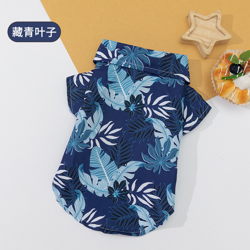 Camisa hoja Azul Marino