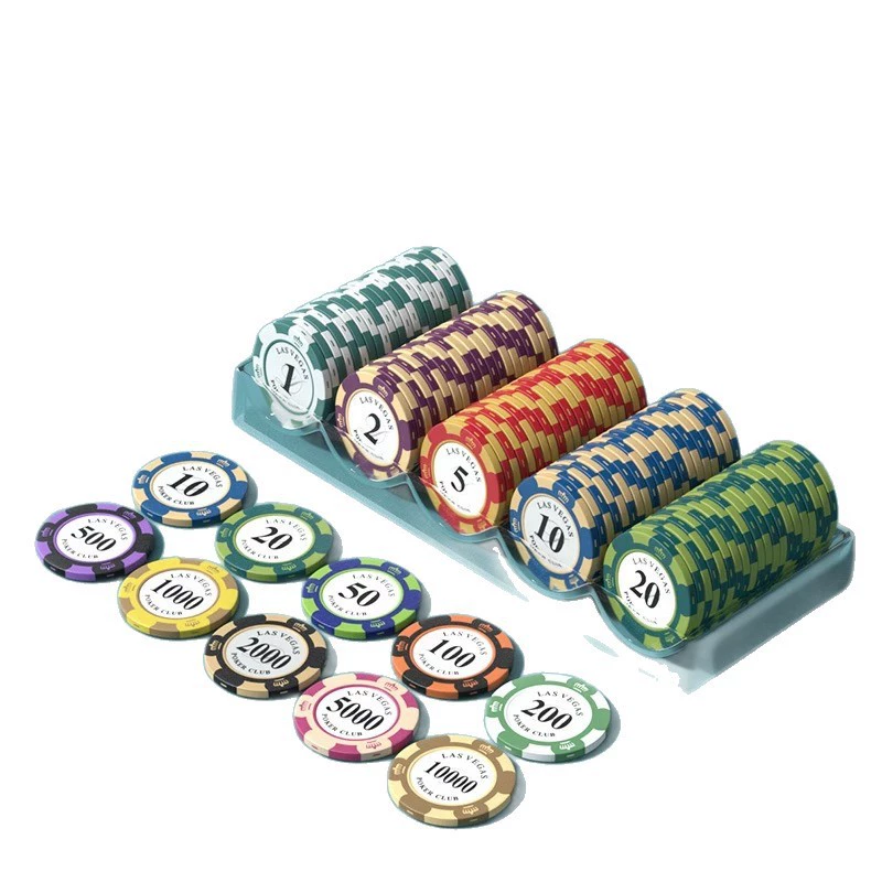 Набор чипов для покера Texas Hold'em полный комплект глина заплатка тип мацгон комната для карточной игры корона стиль чип монета