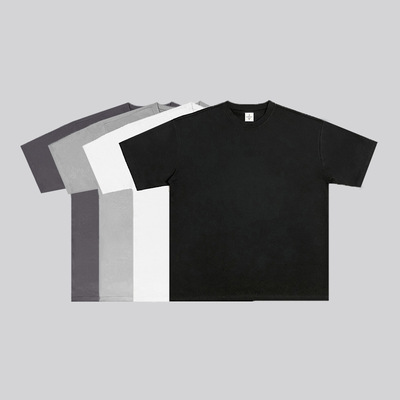 One hundred and one has not yet arrived 220G Heavy T-shirt Solid Easy Short sleeved men's wear blank wholesale T-shirt