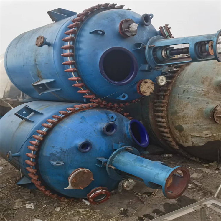 二手电加热搪瓷反应釜1吨搪瓷反应罐自动化程度高化工反应搅拌罐