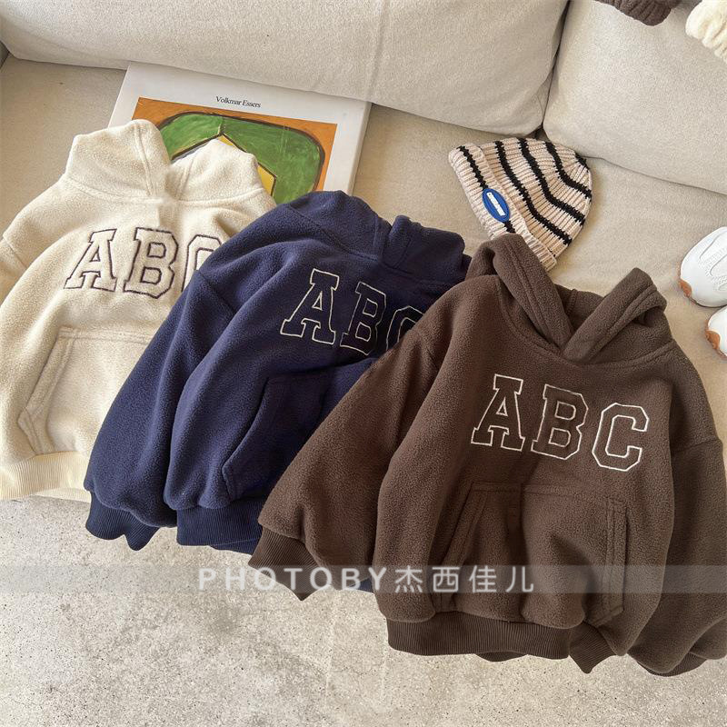 2026 Children's Clothing Alphabet Kidsren's Autumn and Winter Fleece Suit Kidsren's Clothing Boys and Girls Abc Sweatshirt Kidsren's Pullover 2026 Children's Clothing Alphabet Kidsren's Autumn and Winter Fleece Suit Kidsren's Clothing Boys and Girls Abc Sweatshirt Kidsren's Pullover