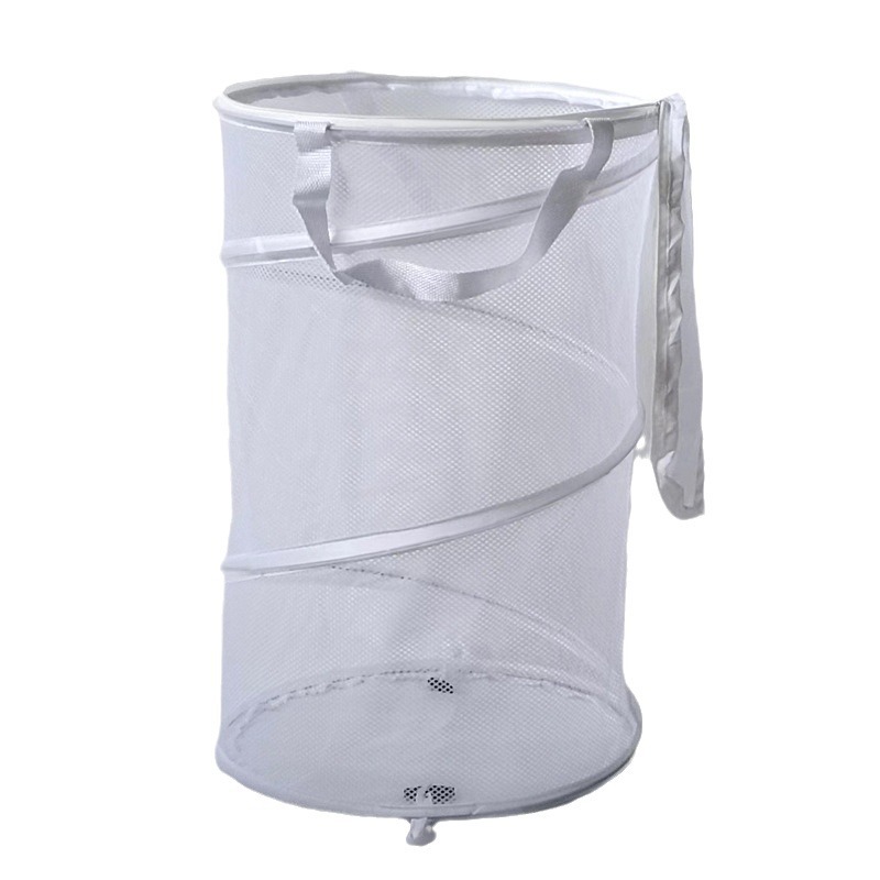 Gran capacidad de malla poliéster Oxford tela almacenamiento cesta almacenamiento portátil plegable cesta lavandería en stock