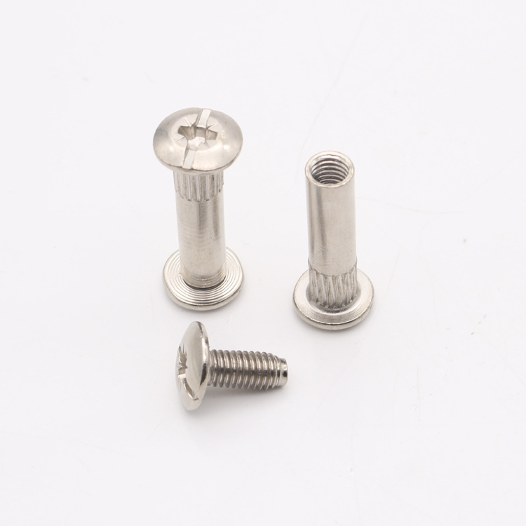 Armario Butt tornillo hebilla tornillo de madera contrachapada tuerca Cruz par tocando clavo gabinete combinación conector niño y madre remache