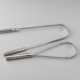 Factory Wholesale Manufacturer Customized Stainless Steel High Quality Silver Tongue Cleaning Tongue Scraper