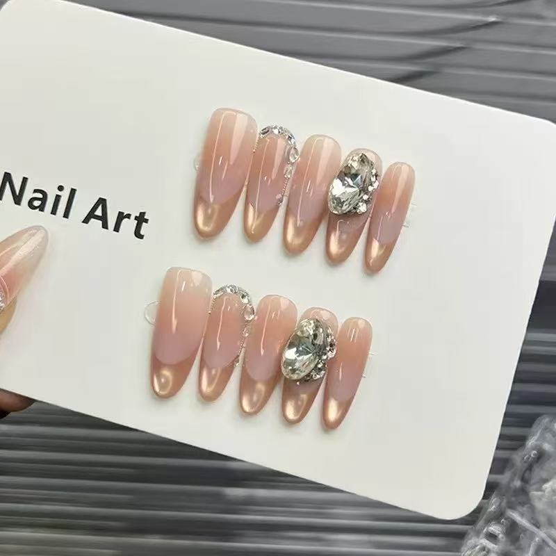 Cat-Eye Breathable Cat-Eye Nail Patches with Wear-Resistant and Durable Design, Gradient Color Cat-Eye Breathable Cat-Eye Nail Patches with Wear-Resistant and Durable Design, Gradient Color