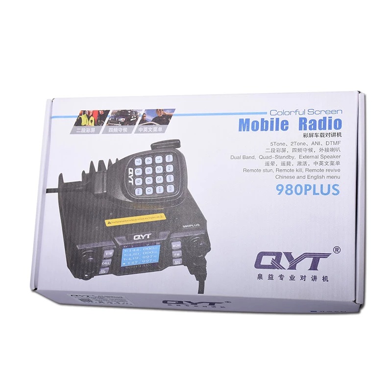 QYT quanyitong KT-980PLUS de alta potencia radio UV de doble etapa de cuatro guardias al aire libre walkie-talkie 75W