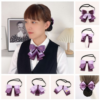 Bowtie shirt Frenum Occupation Bank Stewardess coverall uniform suit Versatile Collar isignina Accessories Flower