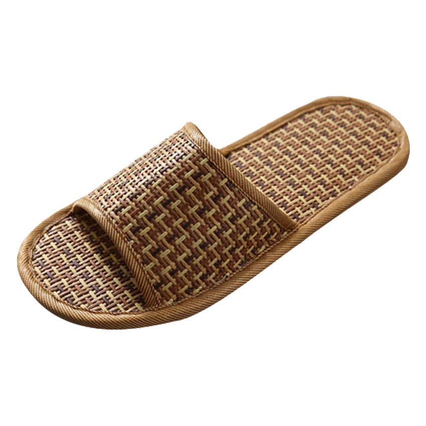 Весенние и летние сандалии и тапочки, женские тапочки из ротанга, бамбуковые домашние пары с мягким дном, бесшумные тапочки для пола оптом