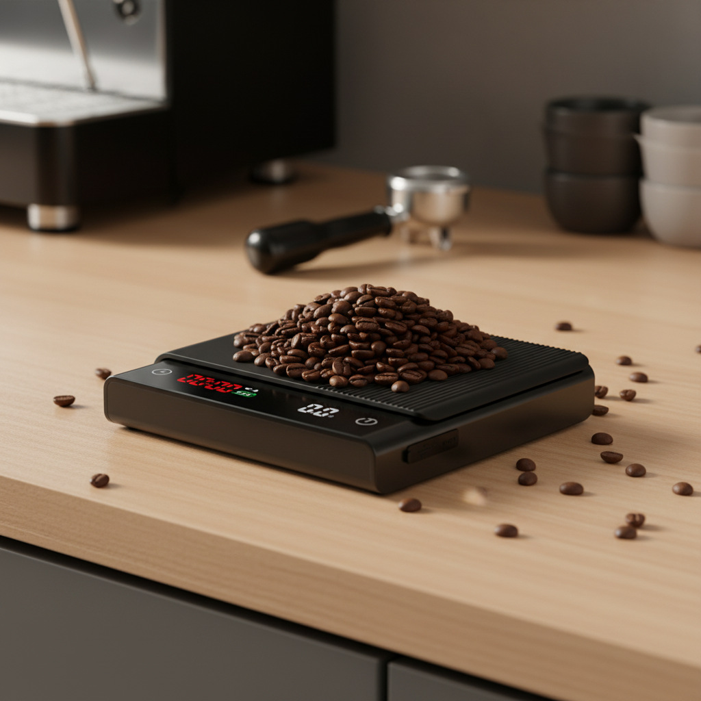 Escala electrónica de café pesada a mano granos de café pesados mini reloj inteligente pesado gramo pesado con aislamiento de silicona