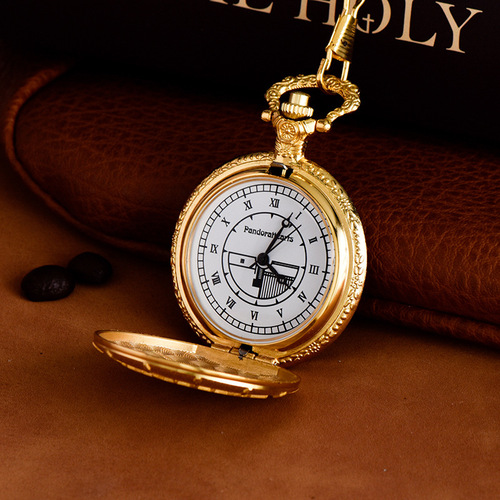 Cross-border golden queen wand thick chain quartz pocket watch manufacturer wholesale quartz watch quartz pocket watch