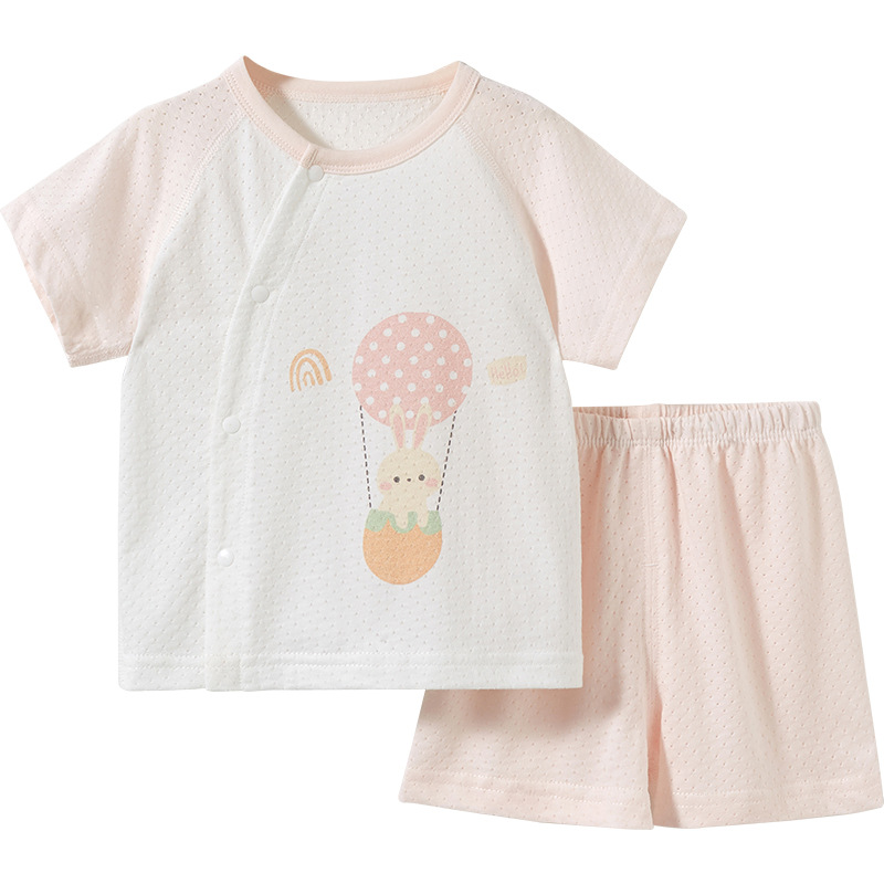 Conjunto de verano para bebé, pijama infantil de manga corta, conjunto de dos piezas, ropa separada para niños y niñas, conjunto de verano para bebé