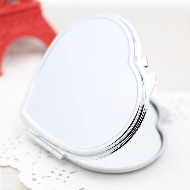 63g Weight Mirror Makeup Tools Types 1 Piece Quantity Rhinestone Material Heart Shape Pattern Glam, Shiny Style Glam Shiny Heart Shape Rhinestone Mirror 1 Piece 15