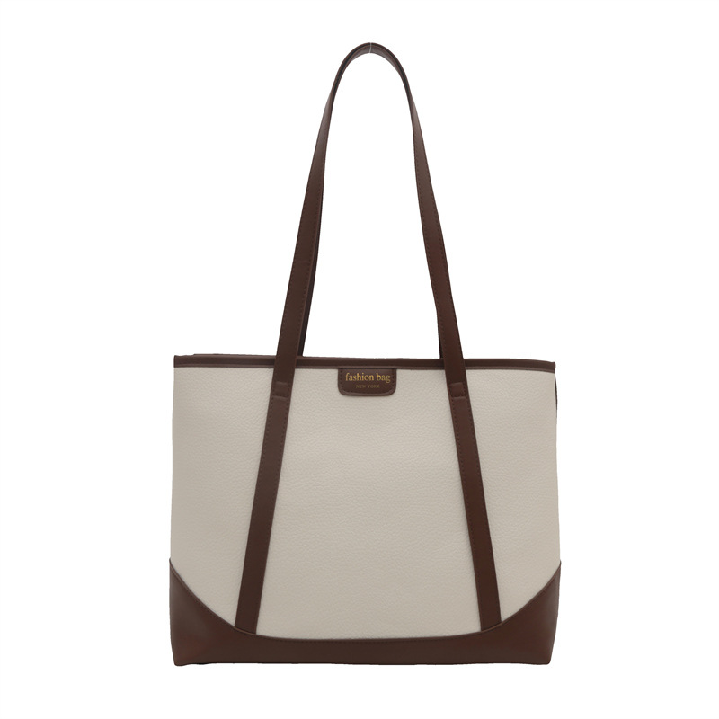 Otoño bolsa de gran capacidad de moda de textura simple de mujer de viaje bolsa de hombro bolsa de temperamento estética popular