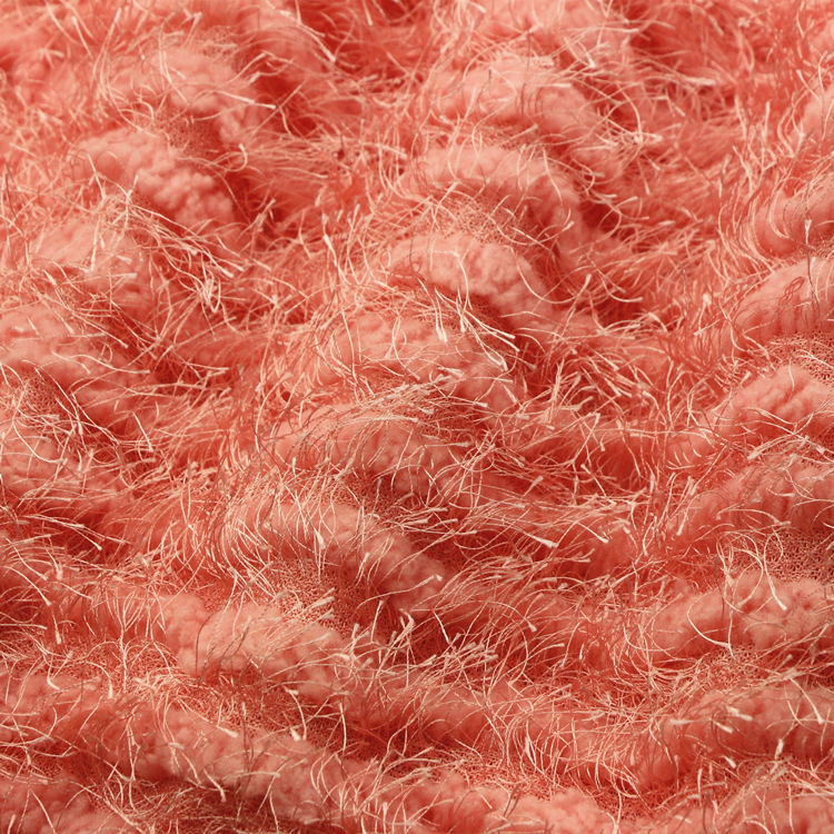 横条松针绒布服装面料水草绒烟花绒提花长毛绒火龙果绒松针绒布料