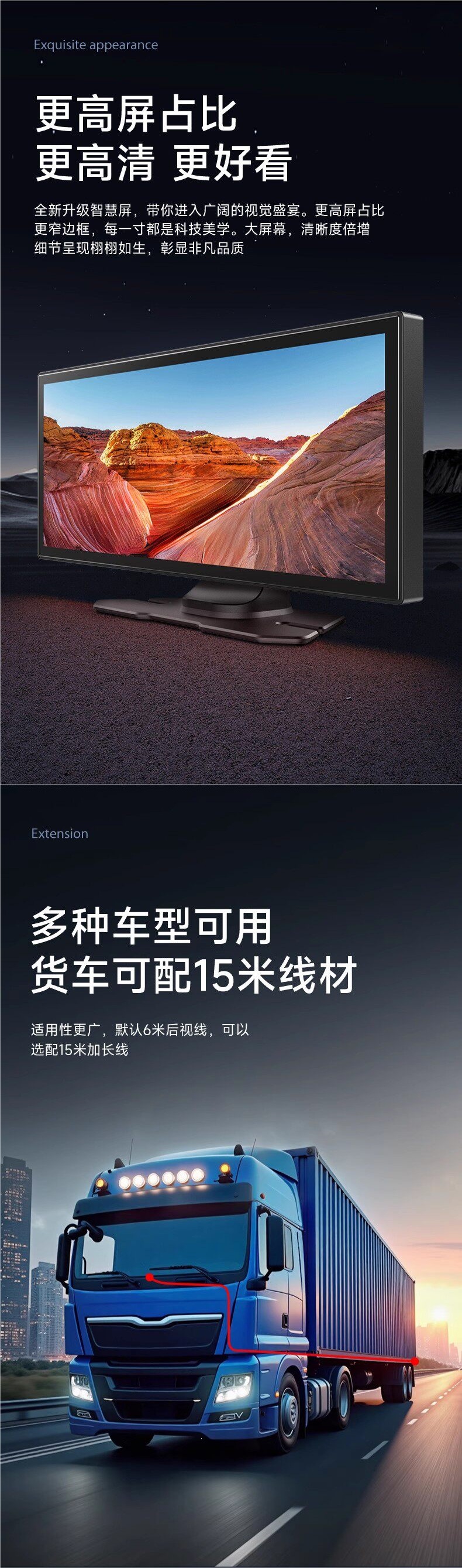 Jiuyin Wireless Carplay Portable Screen Car Navigation Device Hicar Smart Screen Dash Cam All-in-One Machine