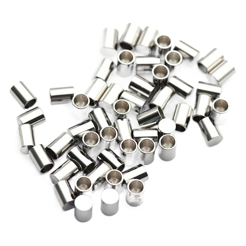 Cubo de acero inoxidable cabeza plana cabeza redonda cuero cuerda cadena hebilla serpiente cabeza pulsera collar cuerda tapa cola hebilla DIY accesorios de la joyería