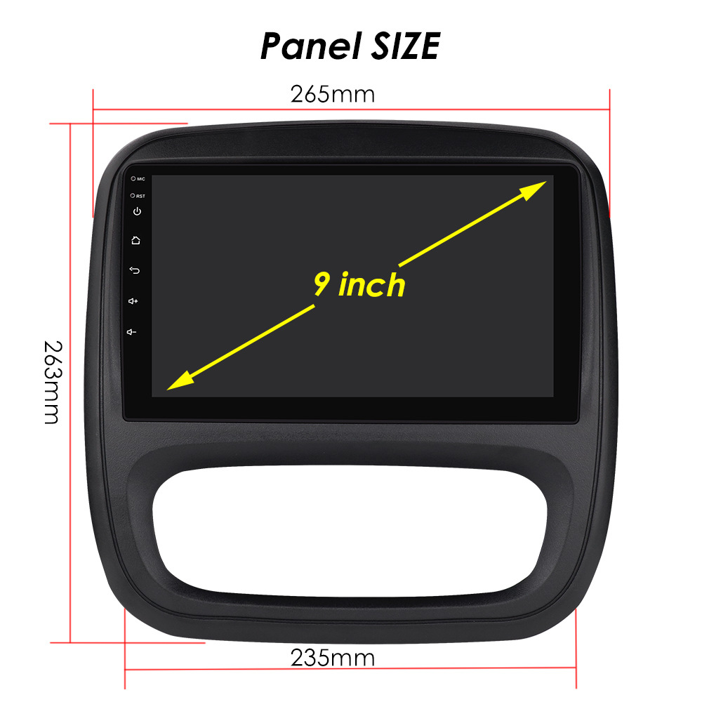 9 inch for 14-21 Renault Trafic 3 Opel Vivaro car Android large screen navigation GPS