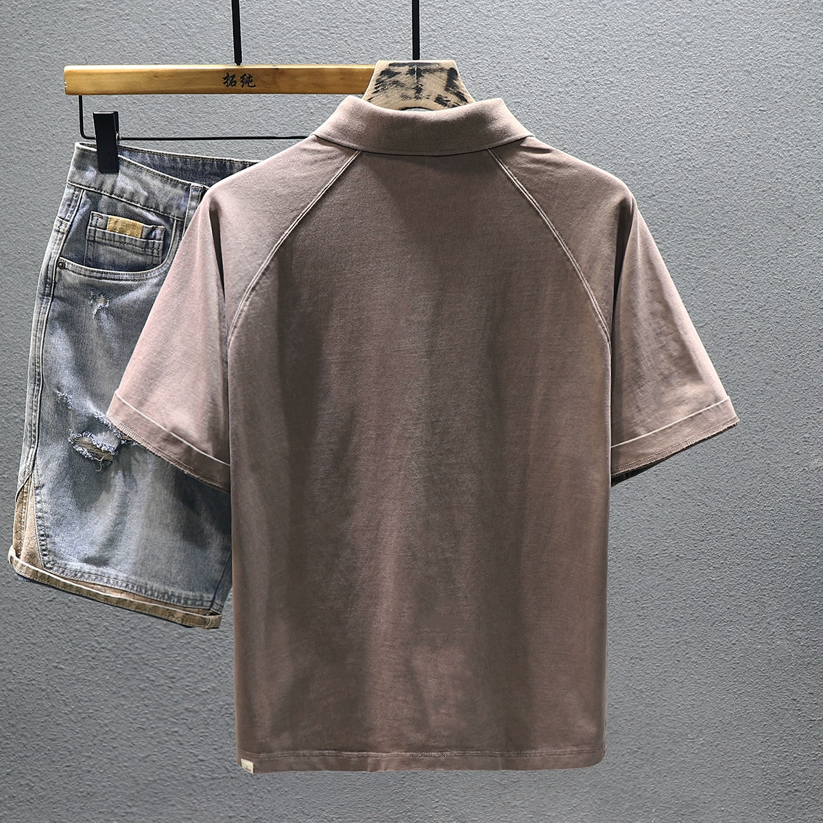 Прилив, весной хлопковый дизайн модное polo, oversize, тренд сезона, с коротким рукавом