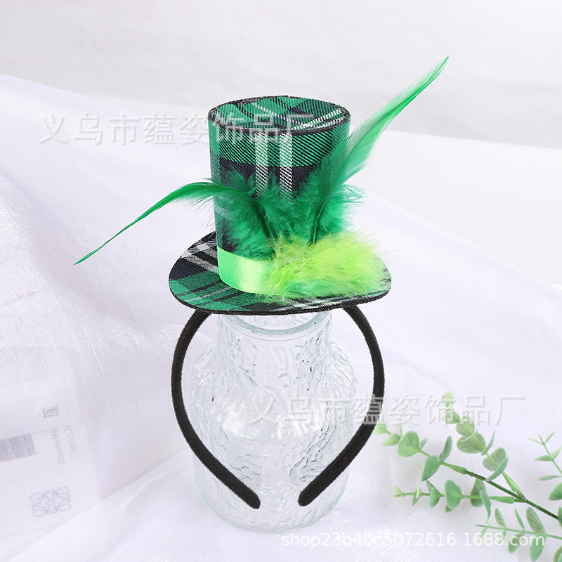 Diadema de trébol para San Patricio, accesorio de fiesta al por mayor image 3