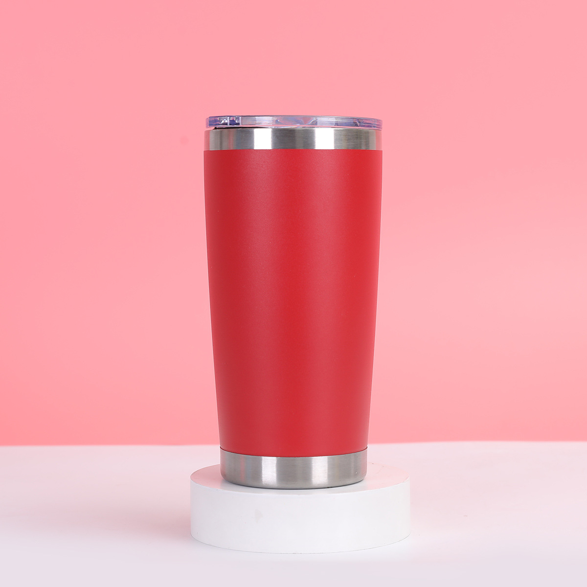 Taza de coche transfronteriza de 20oz Taza de aislamiento de refrigeración al vacío de doble capa de acero inoxidable 304