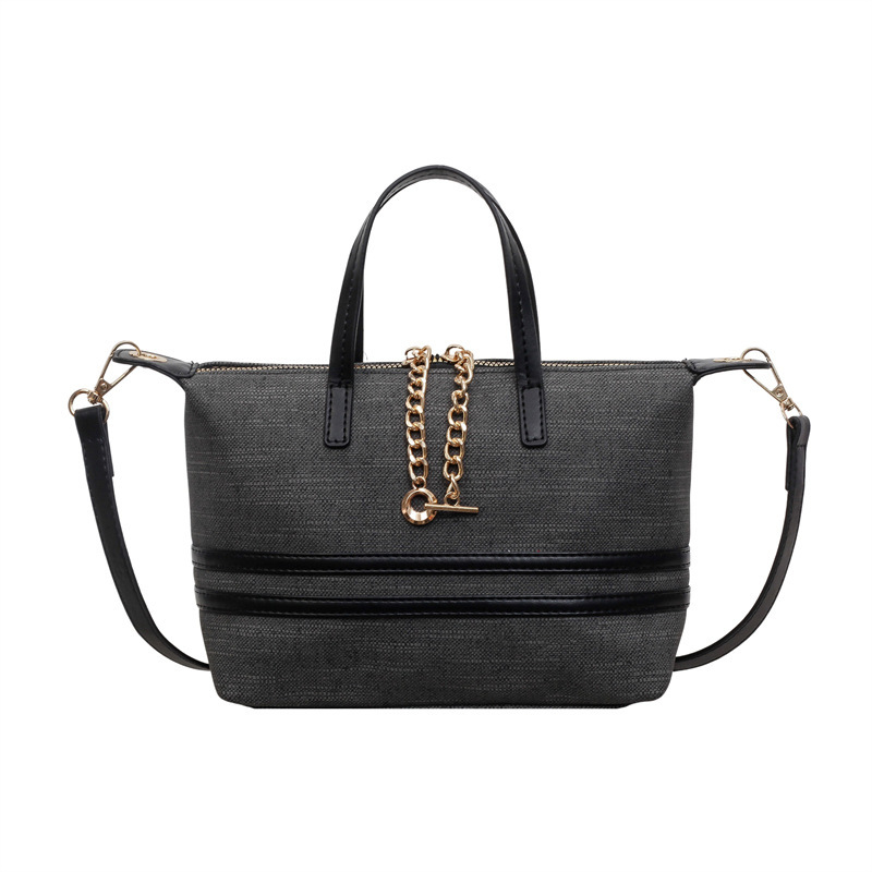 Bolsa de lona popular para mujeres coreanas nuevo estilo de viaje retro estilo exterior ocio bolso de mano diario marrón medio