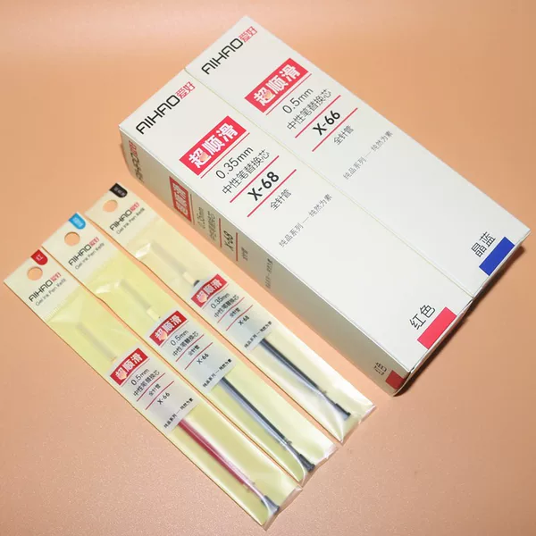 Love crystal blue neutral refill X67/68 pure 0.5/0.35 full needle tube student black and red carbon refill