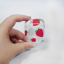 适用 AirPods 4代 1/2/3Pro无线蓝牙保护套潮牌卡通草莓透明苹果