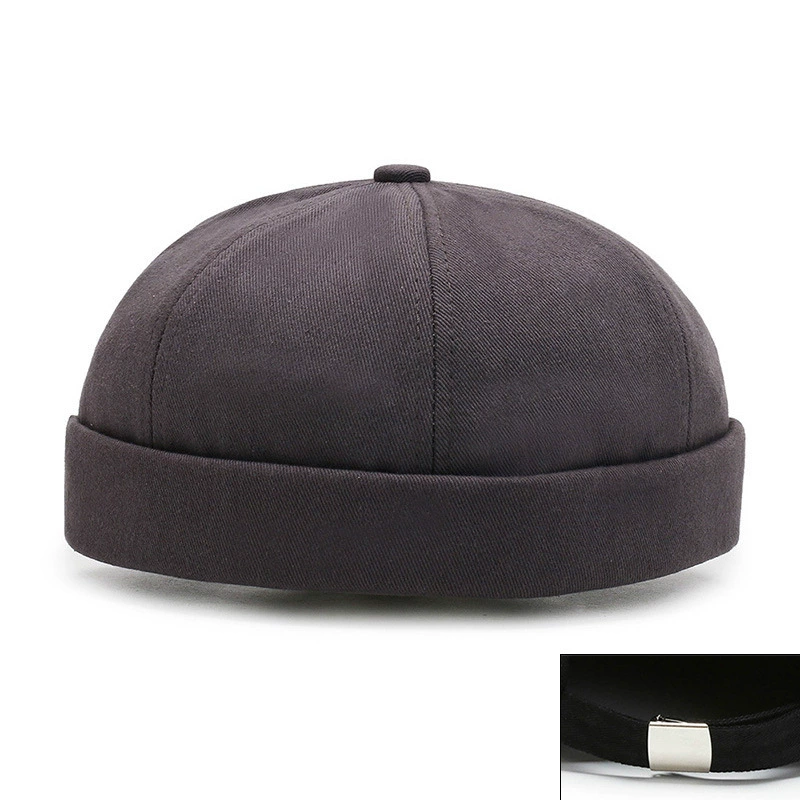 Landlord hat cotton beanie, solid spring–autumn brimless cap, one size adjustable 56–58 cm