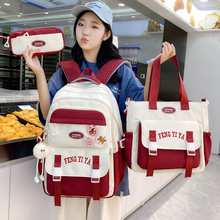 书包初中女生小学生双肩包大容量学院风高颜值女孩可爱百搭背包