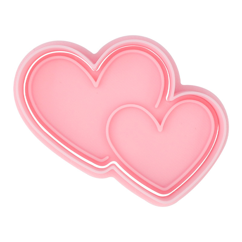 Cartel de galletas de dibujos animados de San Valentín Molde de galletas de amor DIY linda herramienta de horneado para el hogar de fondant de prensa tridimensional