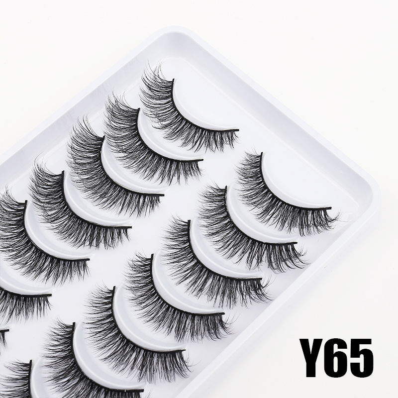 Dingsen fábrica de pestañas postizas suministro estable transfronterizo 10 pares de maquillaje nude COS pestañas de pequeño demonio