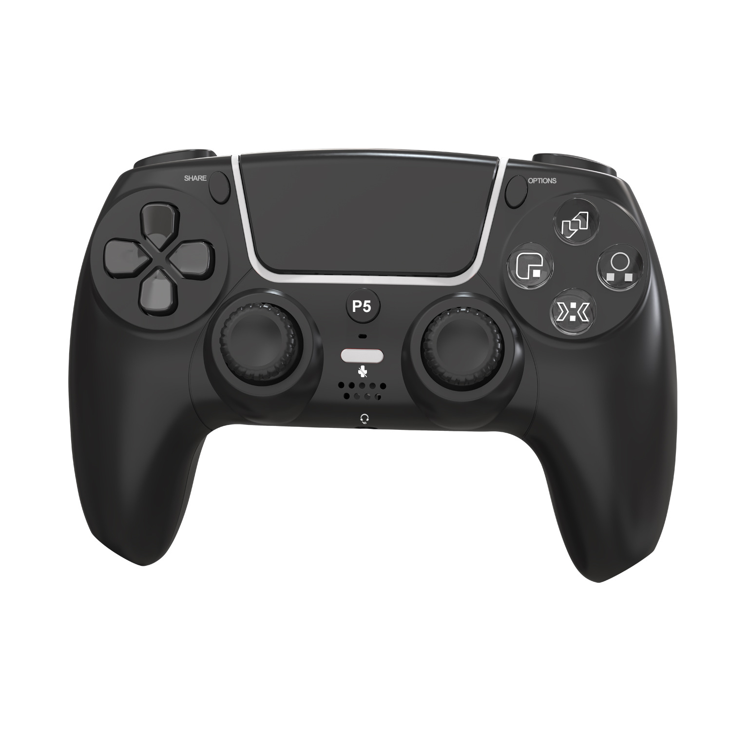 Control Remoto para PS5 con Bluetooth y Barra de Luz, Control para Juegos de PS5 con Giroscopio de Seis Ejes y Vibración Dual, Control Inalámbrico para PS5
