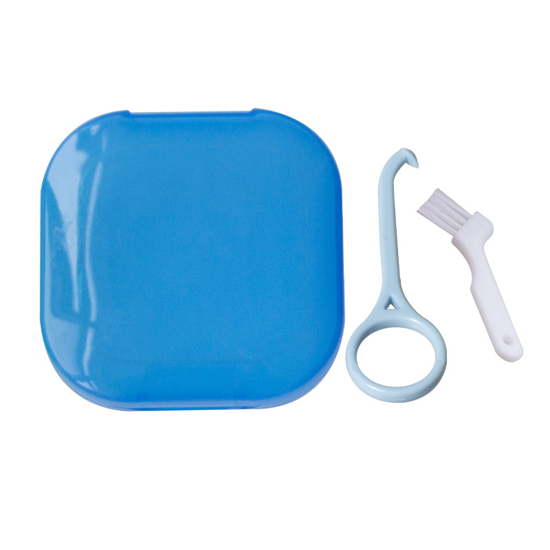 Caja de retención dental Caja de almacenamiento de brackets portátil Caja de retención de brackets extractor de cepillo Caja de almacenamiento de brackets transparente