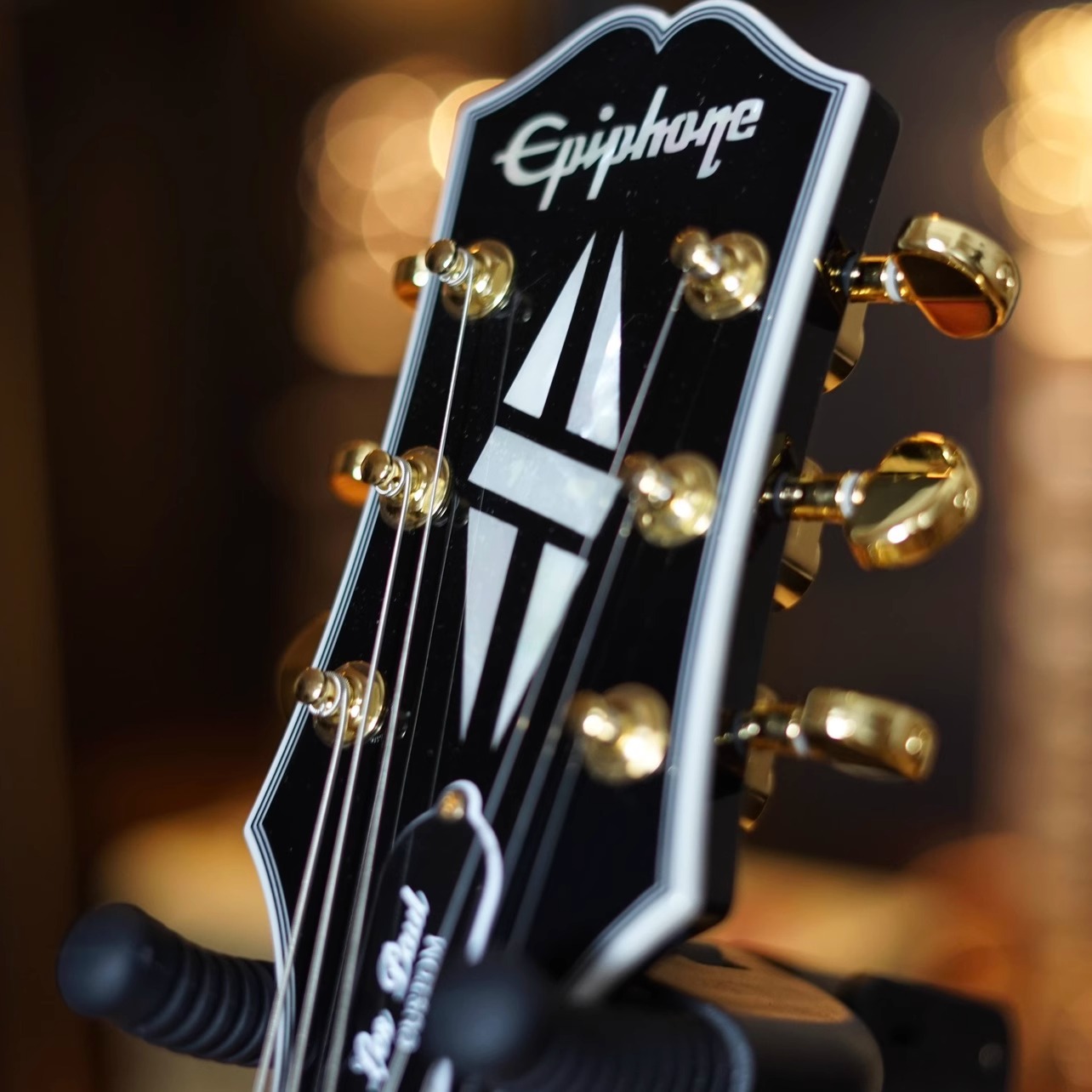 Epiphone Black Card Les Paul Custom Electric Guitar 2