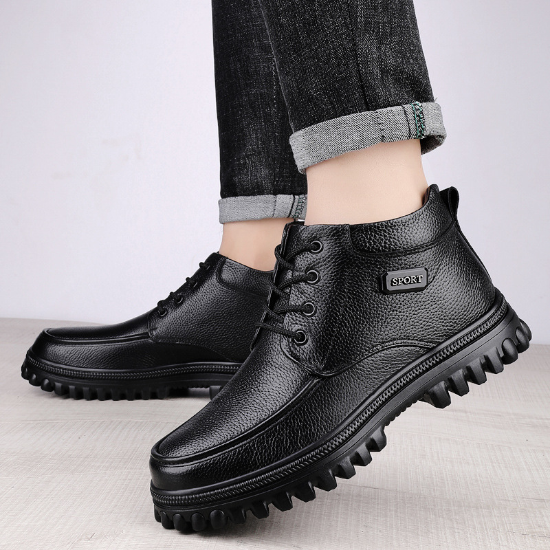 Zapatos de hombre de tamaño king 51 aumento de peso 50 botas de invierno y otoño Martin ensanchadas 49 botas de cuero medias 48 botas de trabajo gruesas