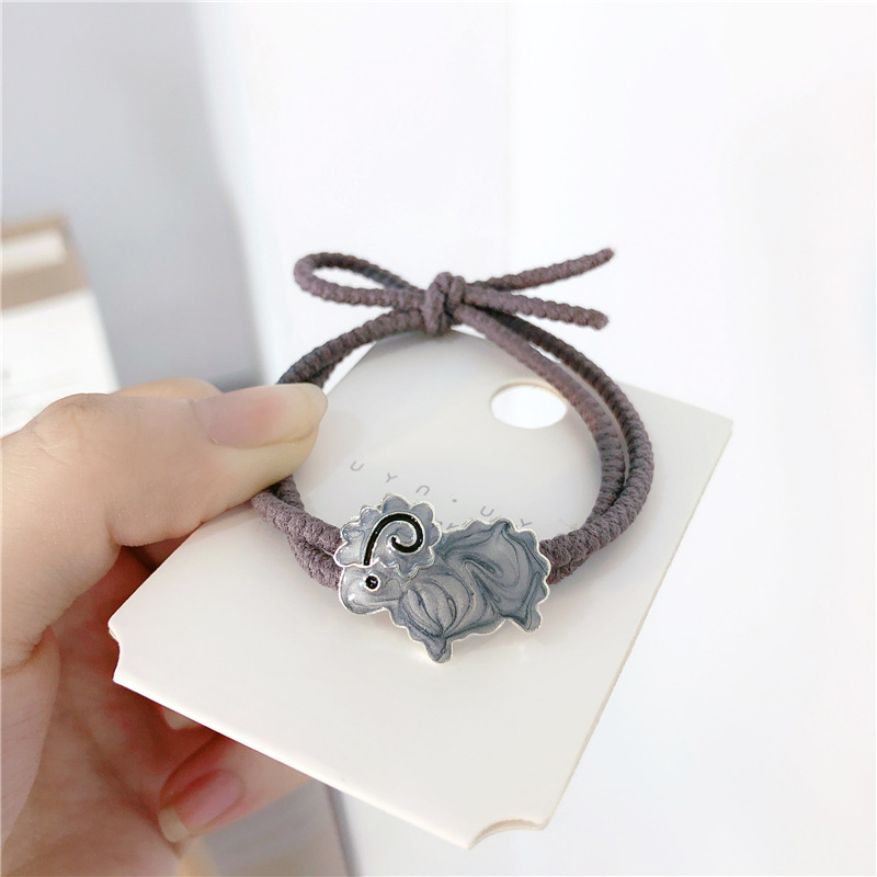 Cordero coreano cabello de cordero atado banda de goma anillo de cabello simple anillo de cuero temperamento cabello de cola de caballo adornamiento para el cabello