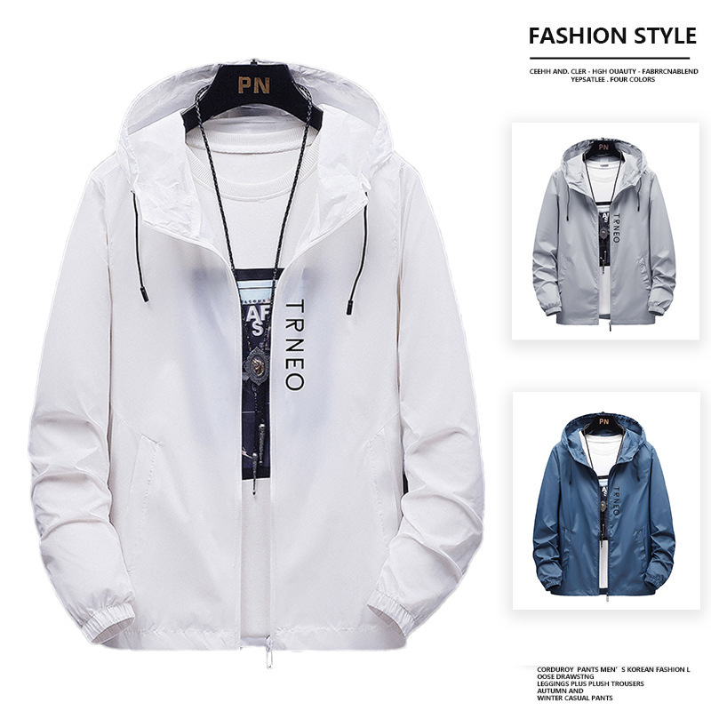 Chaqueta de protección solar de moda nueva chaqueta delgada de hombre de verano al aire libre ventilada ropa de piel anti-UV