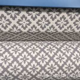 色织棉麻棉线编织布料厂家直供梳棉提花面料坐凳桌旗面料双面AB面