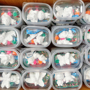 Plaster Fluid Bear White Embryo Wholesale Violent Fluid Bear Children's Handmade DIY Graffiti Painting Paint Set Promotion
