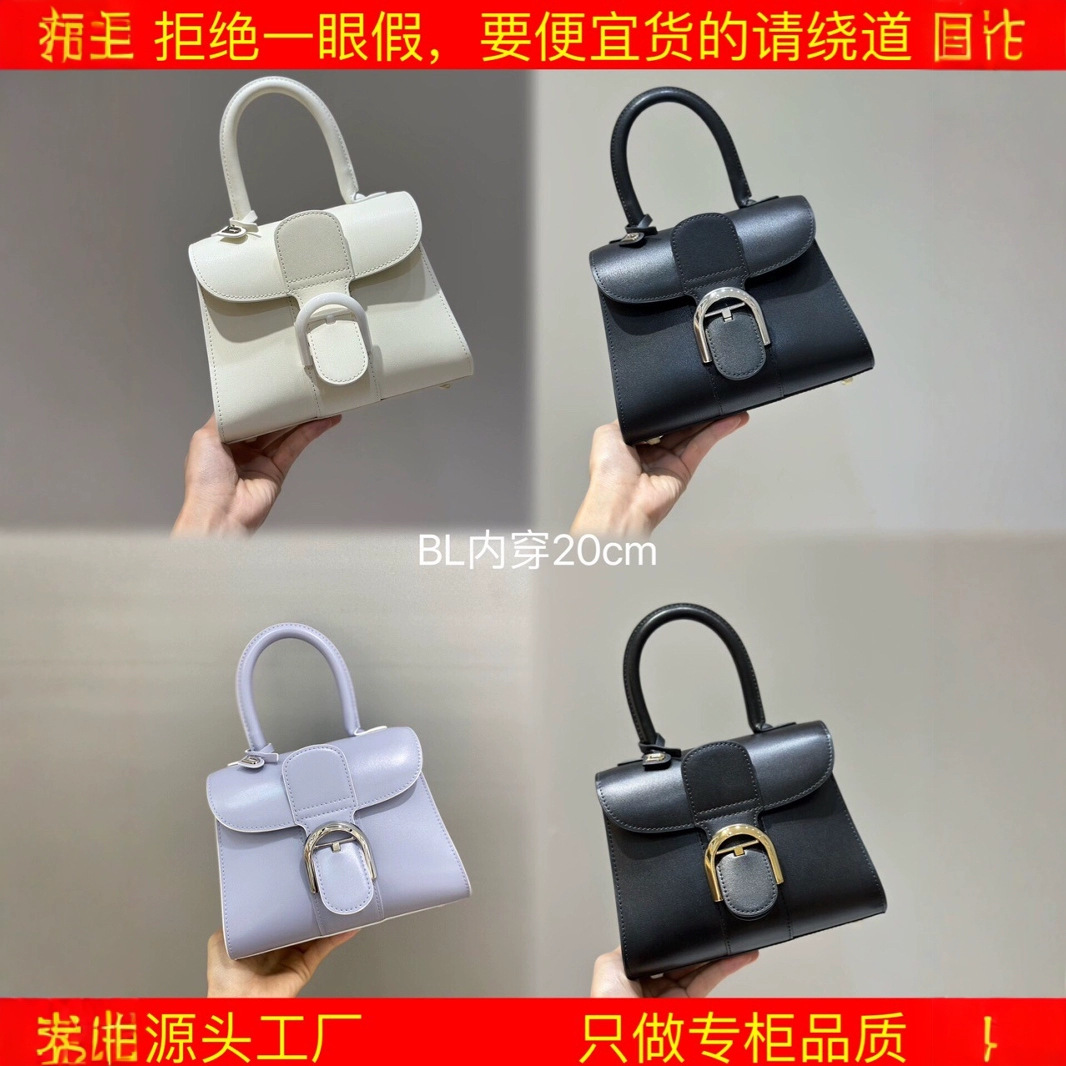原厂皮奢侈品德尔沃女包De lvaux肩带内穿brillantbox手提单肩