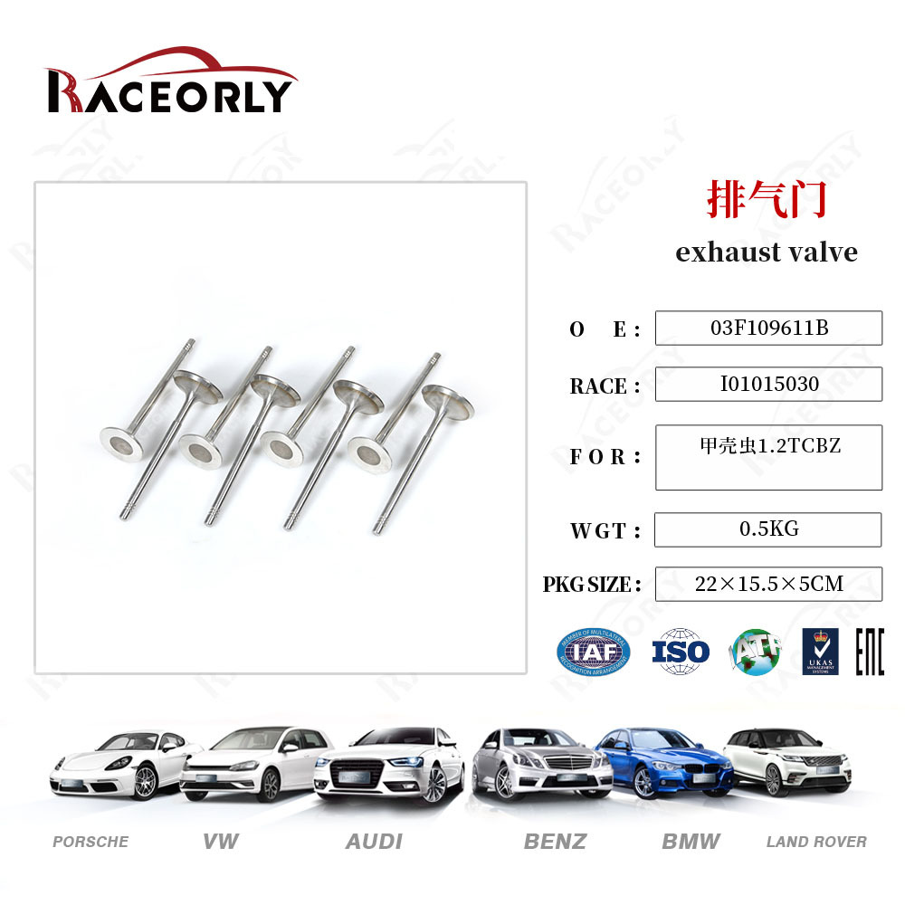 Fit for Volkswagen Engine Exhaust Valve Beetle 1.2TCBZ/03F109611B Intake Valve 03F109601A