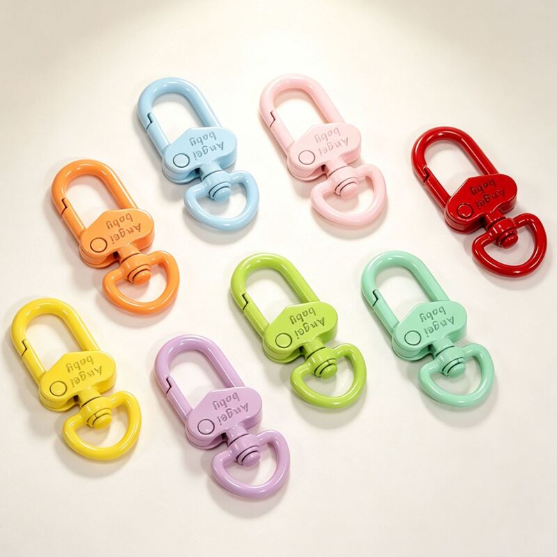 Colorful painted English baby door buckle spring clasp handmade beaded DIY accessory for dolls and bag pendants