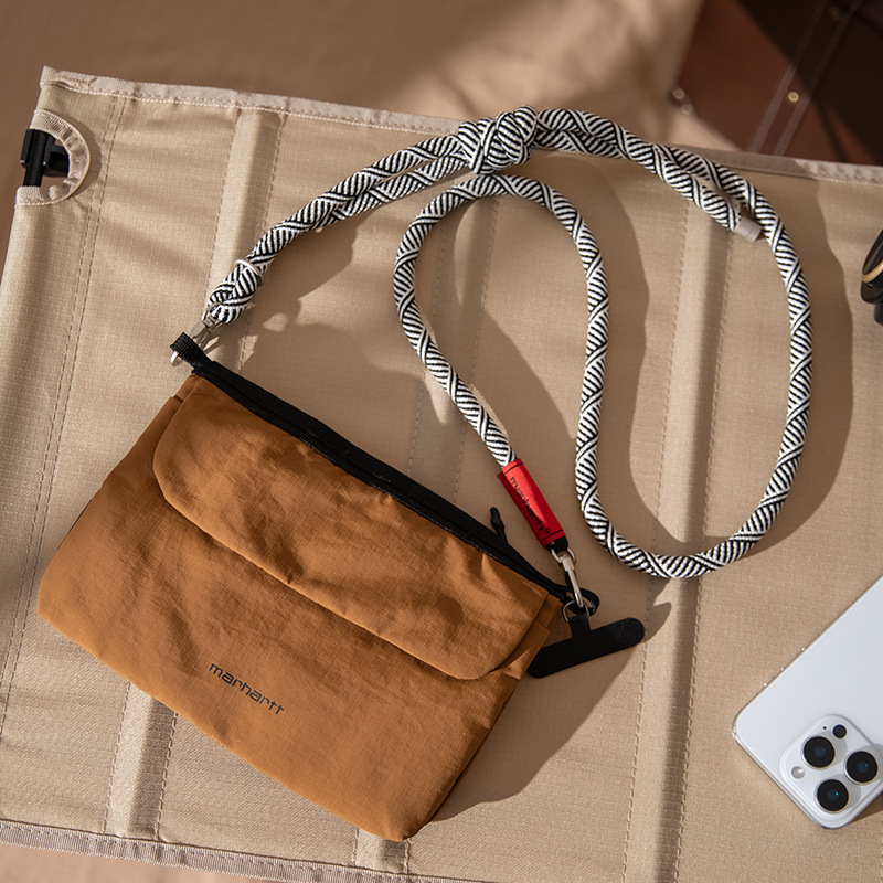 Casual Solid Color Mobile Phone Bag, Cross-Body Small Shoulder Bag, Outdoor Lightweight Polyester Zipper Horizontal Square Mobile Phone Bag for Men and Women