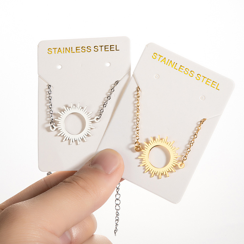 Real Gold Plated Plating Material 201 Stainless Steel Pendant Material PVD Coated Real Gold Plated Sun 201 Stainless Steel Fashion Waterproof Non Tarnish 201 Stainless Steel Bracelets