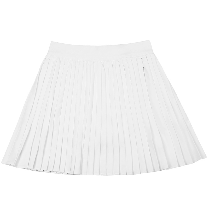 Váy xếp ly golf nữ vải voan nhẹ co giãn — QZ112 [voan nhẹ/túi thắt lưng miễn phí/xà cạp chống chói] váy xếp ly màu đen, QZ112 [voan nhẹ/túi thắt lưng miễn phí/xà cạp chống chói] váy xếp ly màu trắng