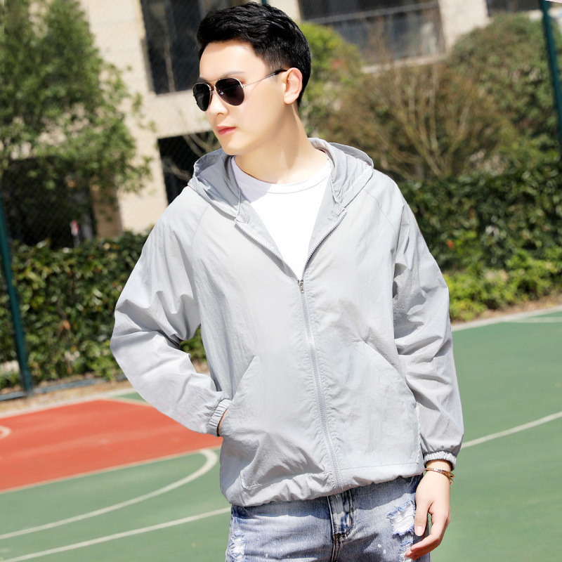 Sunscreen Clothing Men's Summer Thin Breathable Sunshade Sunscreen Clothing Sports Leisure Fishing Skin Clothing Men's Windbreaker Jacket