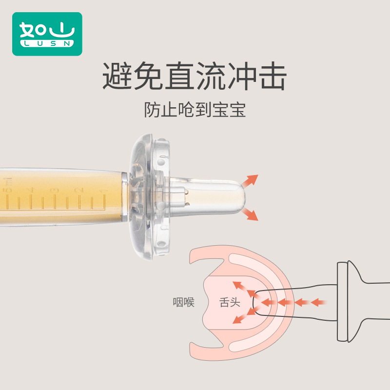 Rushan productos genuinos alimentador de medicina para bebés de calidad alimentaria para bebés y niños anti-estrangulamiento tubo de aguja de silicona tipo traje de alimentador de medicina