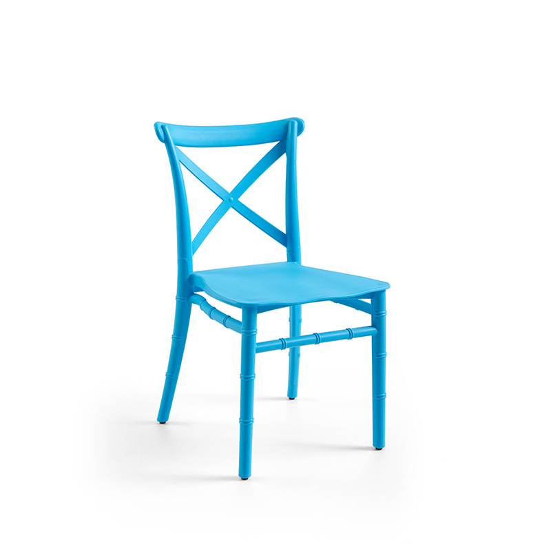 PP silla de horquilla simple estilo hogar silla de bambú para niños cafetería creativa color silla de comedor taburetes de plástico grueso